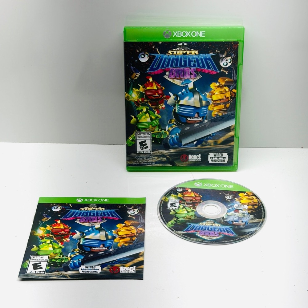 Super Dungeon Bros CIB Xbox One Video Game Co-op Multiplayer Dungeon Brawler